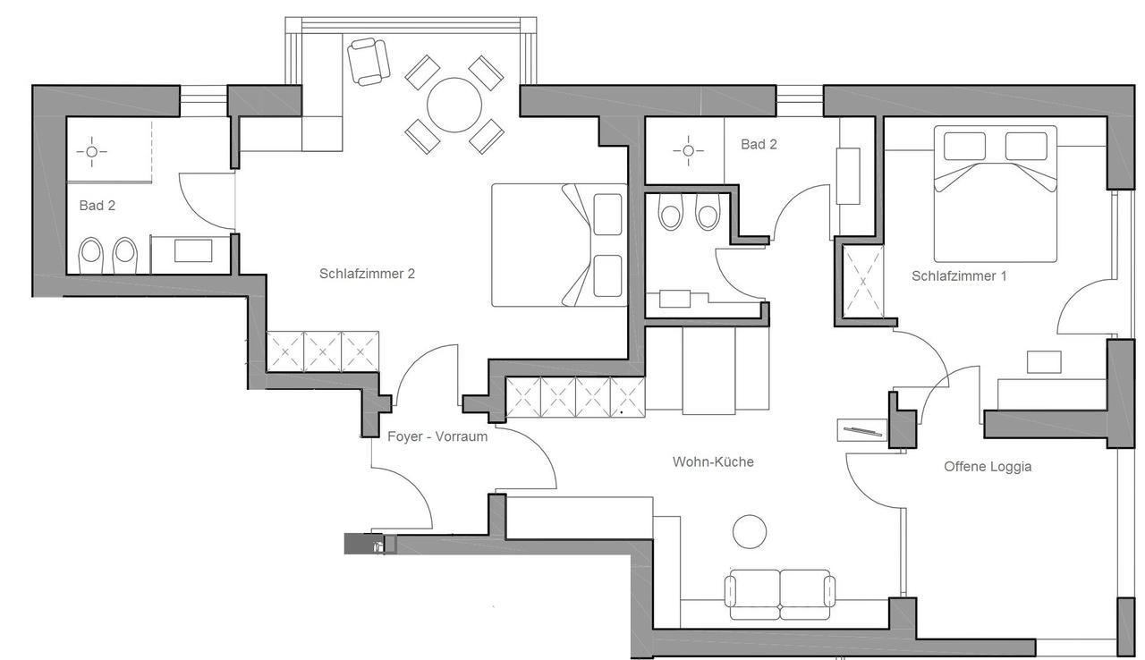 Apartment mit 3 Schlafzimmern